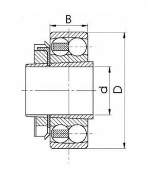 Підшипник 11307 (1308К+Н308) BEL розміри 35*90*36, фото 3