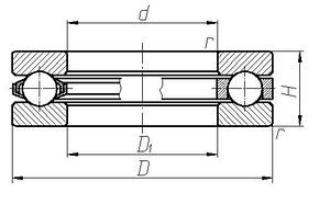 Підшипник 51126 /P6 (6-8126) BBC-R розміри 130*170*30, фото 3