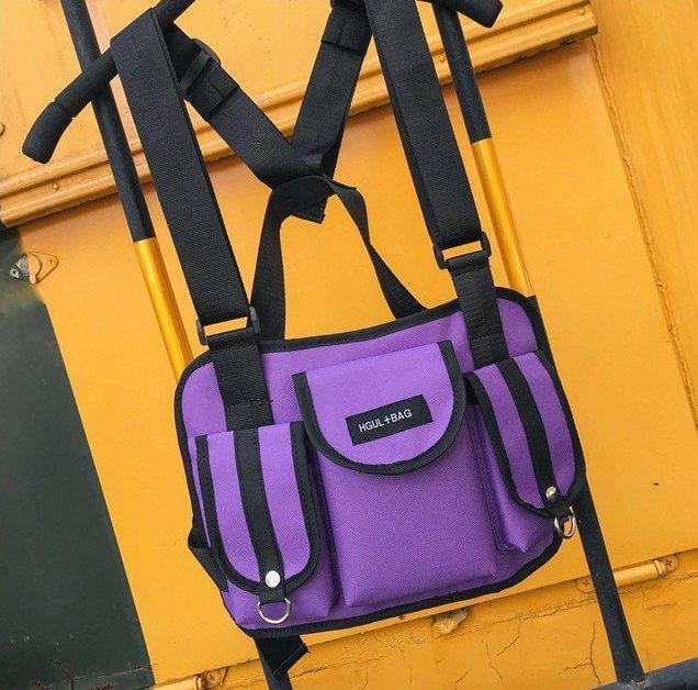 Нагрудна поясна Сумка Бронежилет City-A Hgul+Bag Big Size Фіолетовий