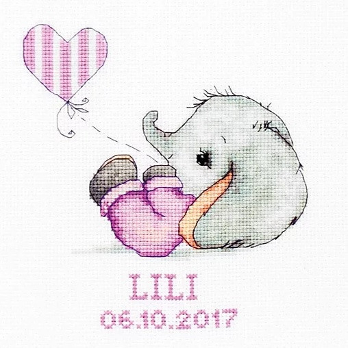 B1133 Baby Girl. Набір для вишивки хрестиком Luca-S, фото 1