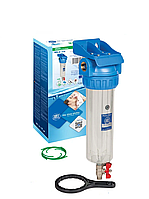 Корпус фільтра промивної для холодної води 10" AquaFilter FHPR12-3V_R 1/2" комплект