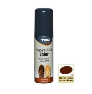 Крем-фарба колір Medium Brown (середньо-коричневий) для замші та нубуку Trg Nubuck Color, 75 мл No139