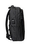 Міський стильний чорний рюкзак з USB-зарядкою та відділенням під ноутбук, рюкзак із зарядкою для телефона, фото 3