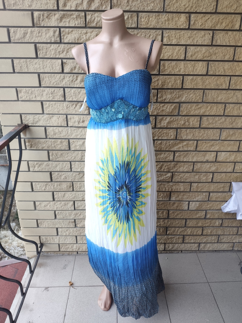 Сарафан шифоновий довгий, у підлогу, є великі розміри WHOLE FORKS, Туреччина