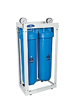 Система корпусов для холодной воды Big Blue 20" двойная AquaFilter HHBB20A 1" на раме