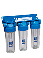 Тройная система корпусов фильтра для холодной воды 10" AquaFilter FHPRCL34-B-TRIPLE 3/4"