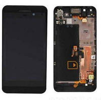 Дисплей для BlackBerry Z10 з сенсором (тачскрін) і рамкою чорний Оригінал (Перевірено)
