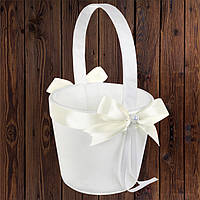 Весільний кошик для пелюсток троянд, айворі колір, 22*10,5*9,5 см (арт. 0797-12)