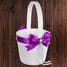 Весільний кошик для пелюсток троянд, фіолетовий колір, 22*10,5*9,5 см (арт. 0797-29)