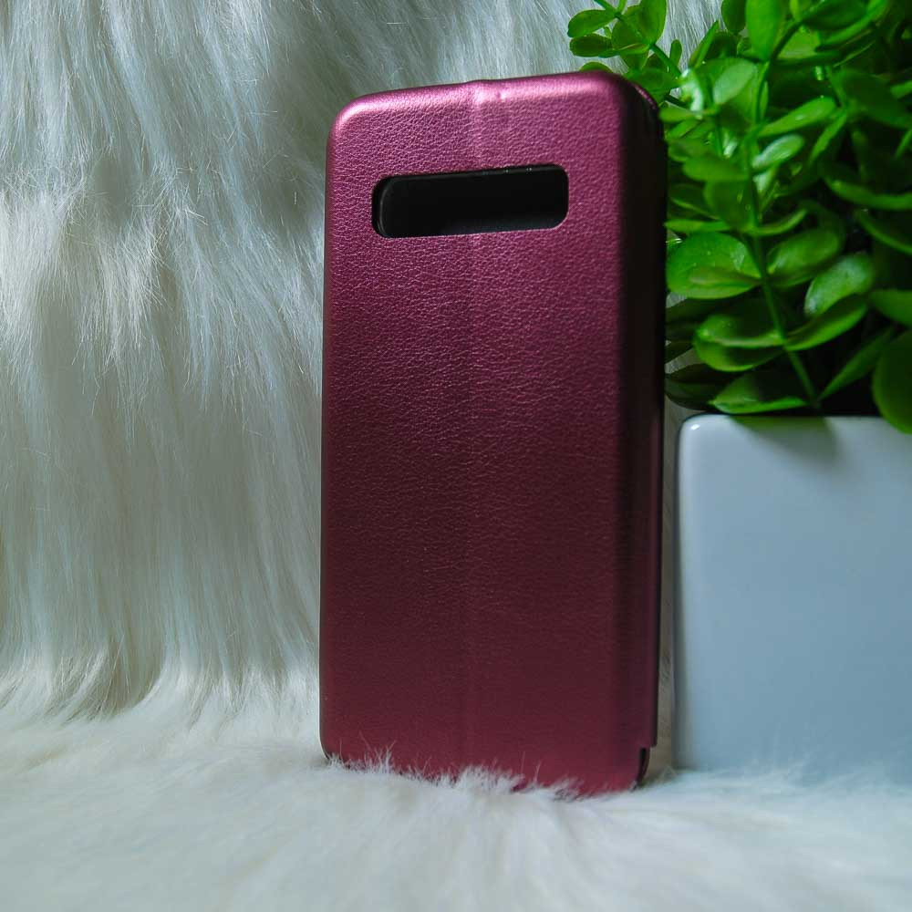 Чохол-книжка Samsung S10 бордовий