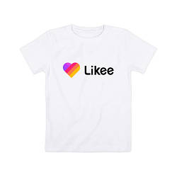 Белая футболка с принтом Likee 4