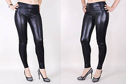 Жіночі лосини під шкіру з малюнком-зебра 44-46 р.