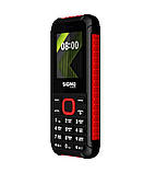 Телефон з гучним динаміком кнопковий з ребристими краями Sigma X-Style 18 Track чорно-червоний, фото 3