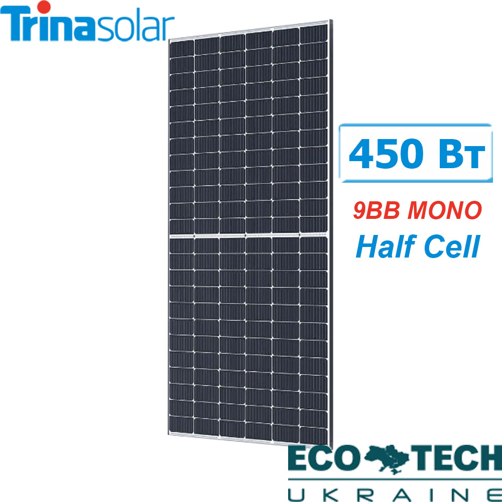 Сонячні панелі Trina Solar TSM-DE17M 450 Вт, 9BB, Half Cell