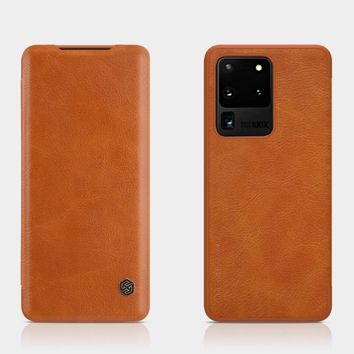 Nillkin Samsung Galaxy S20 Ultra Qin leather Brown case Шкіряний Чохол Книжка