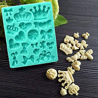 Молд на планшете "Корона и бантики"