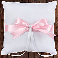Подушечка для кілець, 17х17 см, світло-рожевий колір