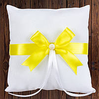 Подушечка для кілець, 17х17 см, жовтий колір