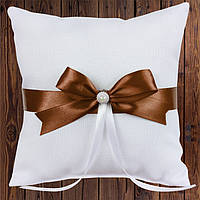 Подушечка для кілець, 17х17 см, коричневий колір