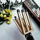 Плойка для завивання локонів П'ять Волн Gemei GM 2933 з двома температурними режимами ОПТ, фото 2