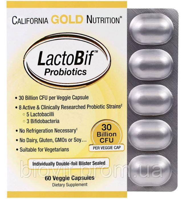 Пробіотики (LactoBif Probiotics) 30 млрд КУО, фото 1