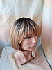 Перука з натурального волосся каре омбре чорно-медовий ERIN - T1b/27, фото 5