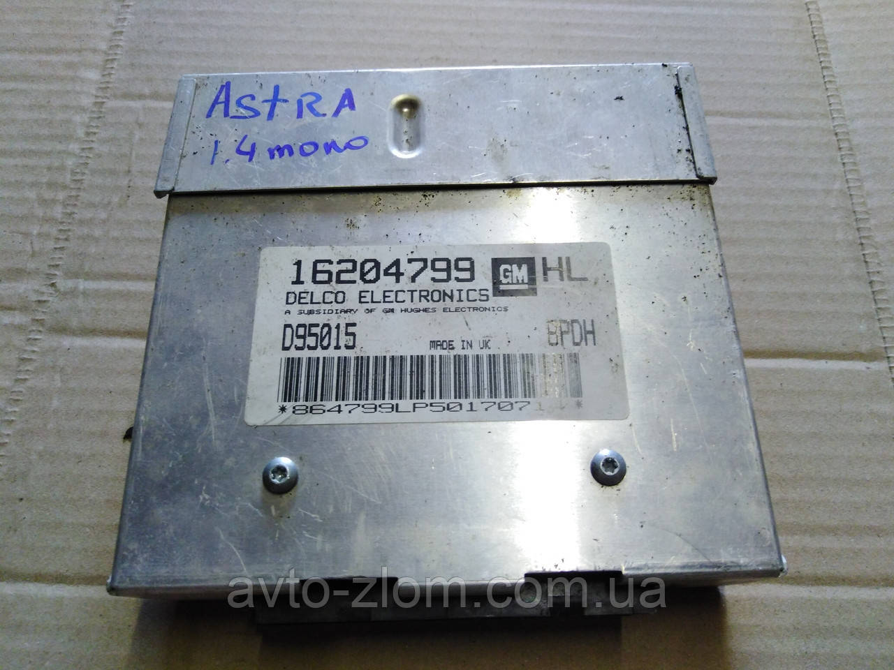 Блок керування двигуном Opel Astra F, Опель Астра Ф 1,4 — 1,6і. 16204799., фото 1