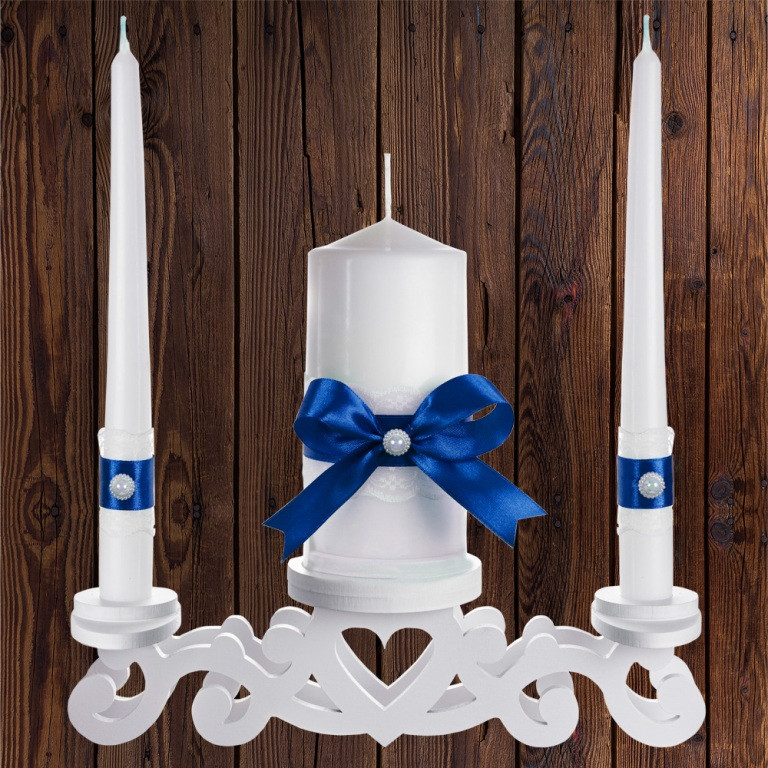 Набір садобних свічок "Сімейне вогнище", синій колір (арт. CAND-21)