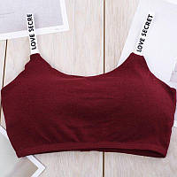 Спортивний топ із чашечками бордовий
