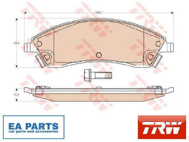 Комплект гальмівних колодок TRW GDB4451 (OEM 18047988; 18047994) Cadillac SRX 1st Generation