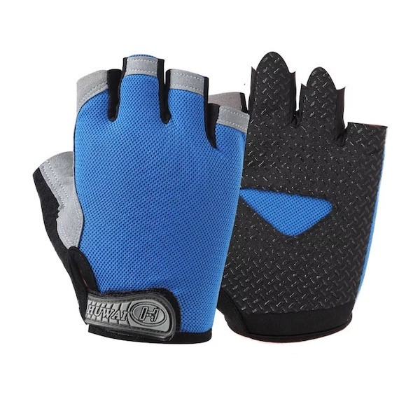 Велосипедні рукавички без пальців Huwai сині, фото 1