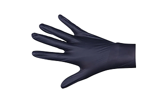 Рукавички Нітрилові 100 шт, колір чорний, розмір S, фото 2