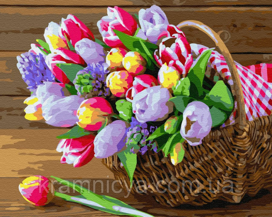 Картина за номерами Весна в кошику, 40х50 Brushme (GX34812)