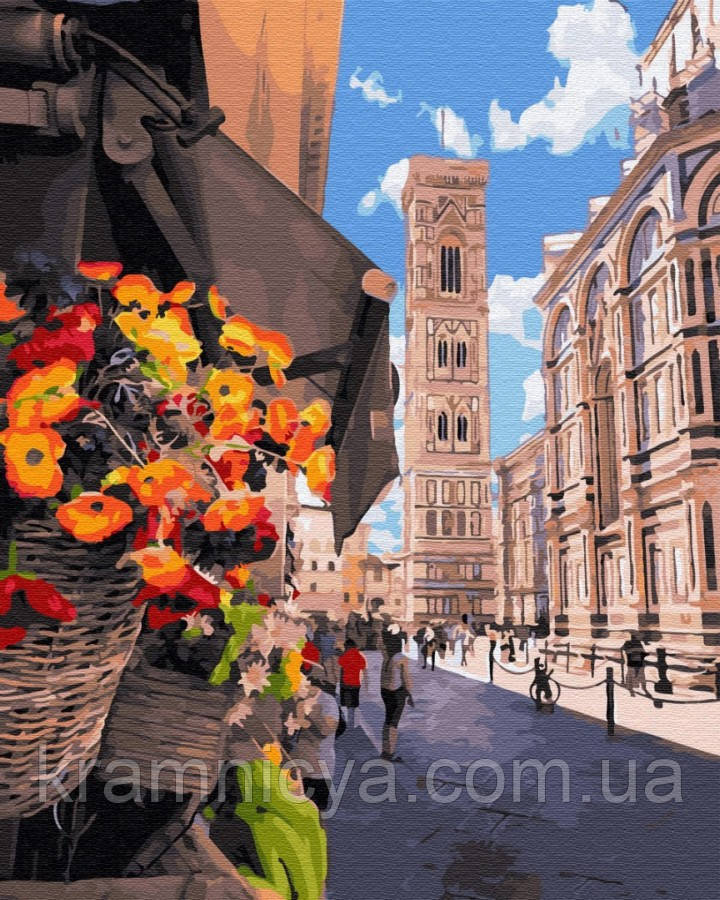 Картина за номерами Квітковий кіоск Флоренції, 40х50 Brushme (GX34206)