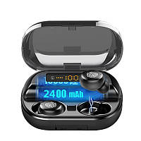 Навушники бездротові вакуумні TOPK HiFi TWS 5.0 Bluetooth 2400 мА·год з функцією Handsfree чорні (TKF26-BL)