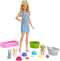 Ігровий набір Барбі "Купай та грай", Barbie Play 'N' Wash Pets Doll, Mattel Оригінал зі США