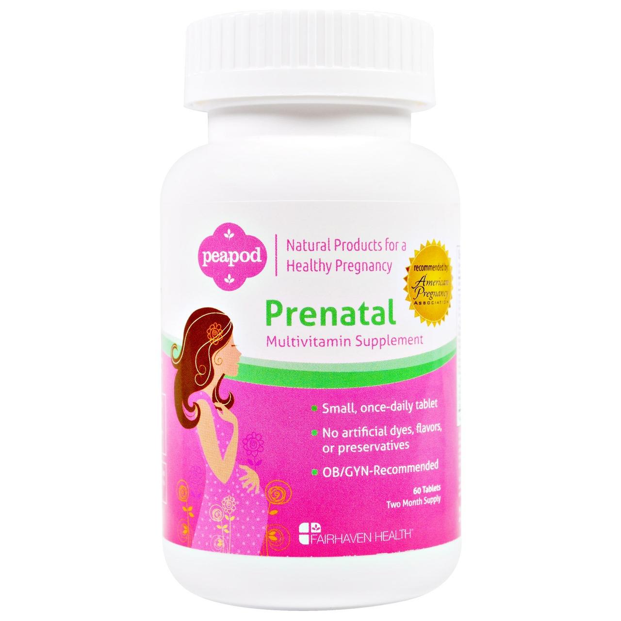 Пренатальні вітаміни для вагітних, 60 теблеток Fairhaven Health