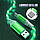 USB Type-C кабель з ефектом струмка 2А, 1м - висока якість - зелений, фото 4