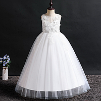 Платье белое Размеры 120 и 160 бальное выпускное длинное в пол нарядное для девочки.