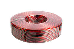 Кабель акустичний 0,57 CCA червоно-чорний, 100 м.