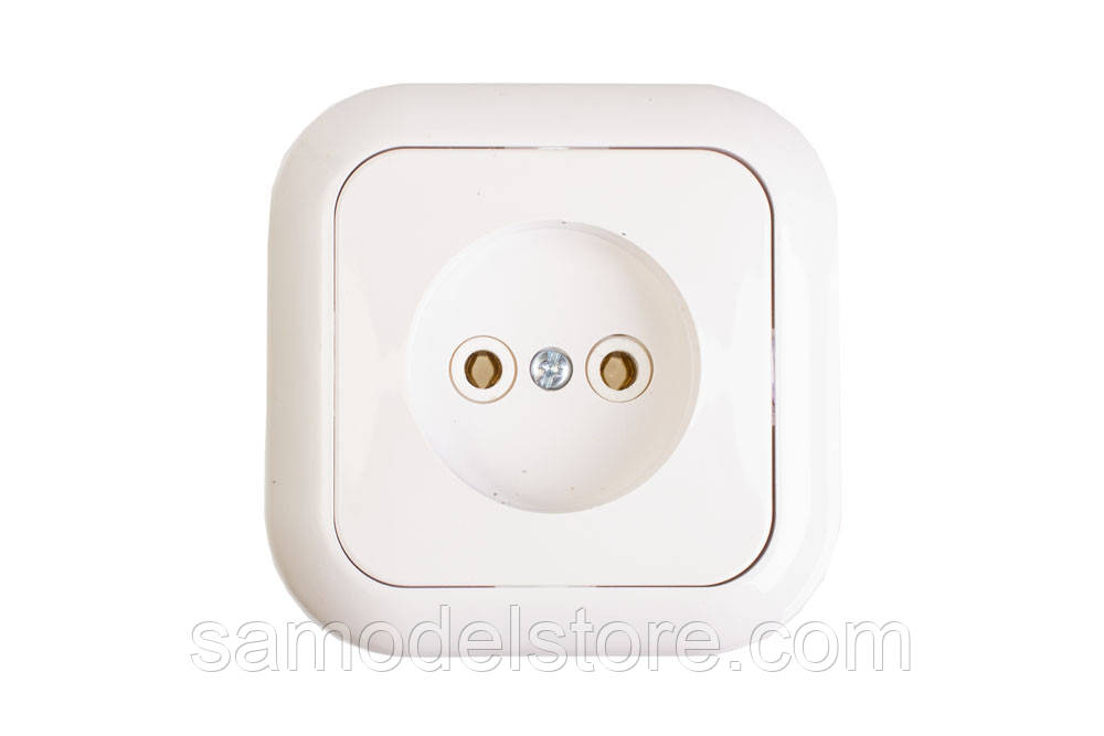 Розетка одинарна врізна б/з PC16-305Е, фото 1