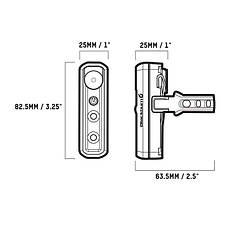 Комплект світла Blackburn 2'Fer XL, USB 200люм/пер. 40люм/задн. 2реж. 78г, сірий, фото 3