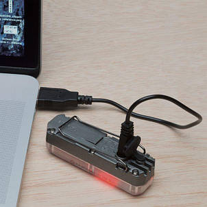 Комплект світла Blackburn 2'Fer XL, USB 200люм/пер. 40люм/задн. 2реж. 78г, сірий, фото 2