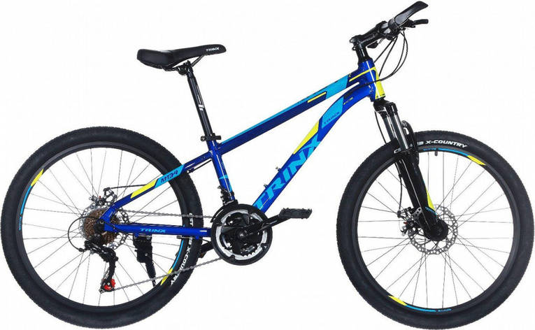 Велосипед TRINX M134 24"x12,5" Blue-Yellow-Blue, фото 1