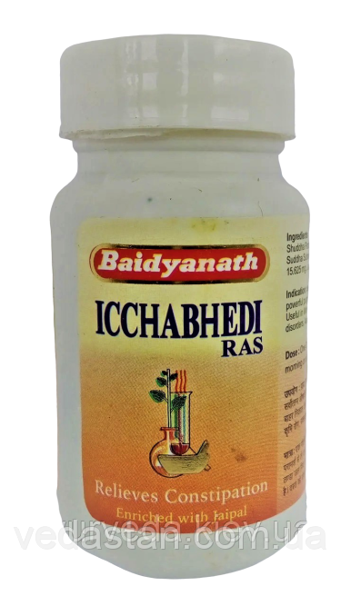 Ичабхеди рас - ацистит, запор, здуття живота, Ichhabhedi Ras 10 gr