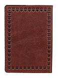 Надійна шкіряна обкладинка на паспорт SHVIGEL 16133, Коричневий, фото 2