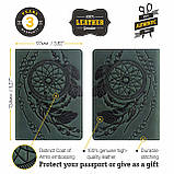 Обкладинка на паспорт SHVIGEL 13836 Зелена, Зелений, фото 2