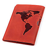 Обкладинка на паспорт Shvigel 13920 Червона шкіряна, Червоний, фото 2