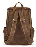 Дорожній рюкзак матовий Vintage 14887 Коньячний, фото 2