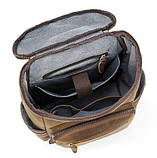 Дорожній рюкзак матовий Vintage 14887 Коньячний, фото 4